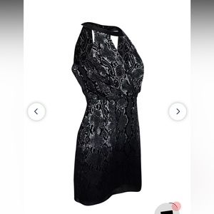 PARKER faded python mini-dress with open back.